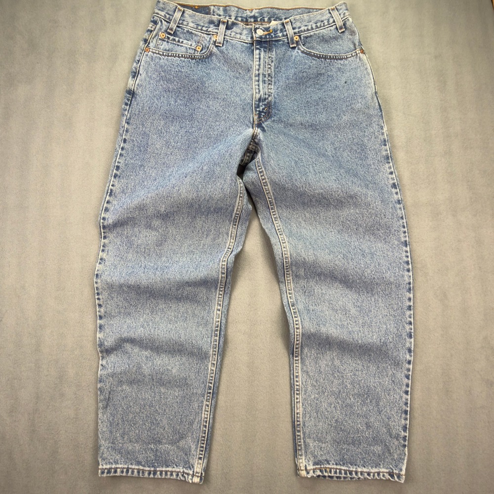 Levis‎ 553 Relaxed Fit Straight Leg Light Wash Blue Denim Jeans Mens 36x29